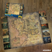 AQUARIUS Puzzle Pán Prsteňov: Mapa Stredozeme 1000 dielikov
