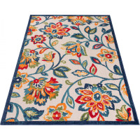 Kusový koberec AVENTURA Blossom - biely