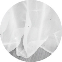 Dekoračný záves s riasiacou páskou DIAMONDS 145x250 cm - biely