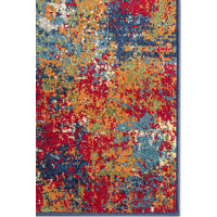 Kusový koberec AVENTURA Abstract - krémový/červený/modrý