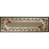 Behúň ATLAS flora - tmavo béžový/zelený