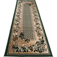 Behúň ATLAS flora - tmavo béžový/zelený