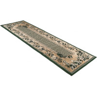 Behúň ATLAS flora - tmavo béžový/zelený