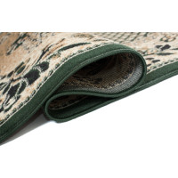 Behúň ATLAS flora - tmavo béžový/zelený