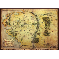 AQUARIUS Puzzle Hobit: Mapa Stredozeme 1000 dielikov