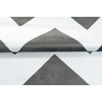 Kusový koberec ISFAHAN Zig zag - tmavo šedý/krémový