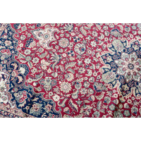 Kusový koberec ISFAHAN Baba - červený/tmavo modrý