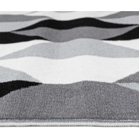 Kusový koberec LAILA Shapes - šedý/biely/čierny