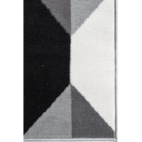 Kusový koberec LAILA Shapes - šedý/biely/čierny