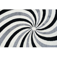 Kusový koberec HYPNOTIZE - čierny/sivý/biely