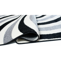 Kusový koberec HYPNOTIZE - čierny/sivý/biely