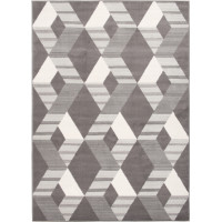 Kusový koberec LAILA Loop - sivý/biely