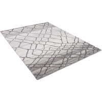 Kusový koberec RASTA Net - krémový/sivý