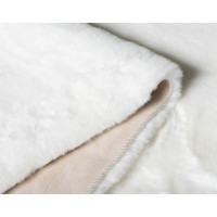Kusový koberec RABBIT FUR - imitácia králičej kožušiny - biely