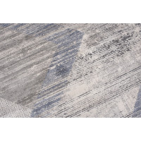 Kusový koberec FEYRUZ Geometry - svetlo šedý/modrý