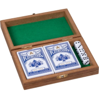 GOKI Hracie karty a kocky v drevenej krabičke
