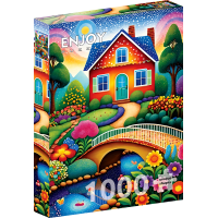 ENJOY Puzzle Farebný dom 1000 dielikov
