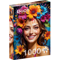 ENJOY Puzzle Kvetinové dievča 1000 dielikov