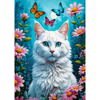 ENJOY Puzzle Biela mačka 1000 dielikov