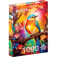 ENJOY Puzzle Farebný vtáčik 1000 dielikov
