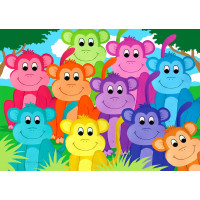 ENJOY Puzzle Dúhové opičky 1000 dielikov