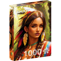 ENJOY Puzzle Indiánka 1000 dielikov