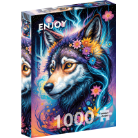 ENJOY Puzzle Čarovný vlčí portrét 1000 dielikov