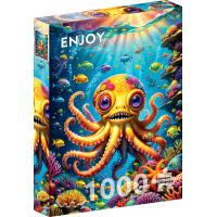 ENJOY Puzzle Roztomilá chobotnička 1000 dielikov