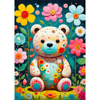 ENJOY Puzzle Kvetinový medvedík 1000 dielikov