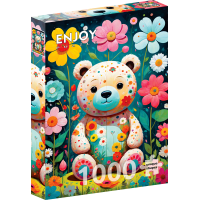 ENJOY Puzzle Kvetinový medvedík 1000 dielikov
