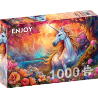 ENJOY Puzzle Kúzelný jednorožec 1000 dielikov