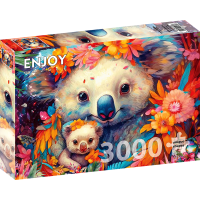 ENJOY Puzzle Maznanie s koalou 3000 dielikov