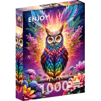 ENJOY Puzzle Neónová sova 1000 dielikov