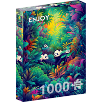ENJOY Puzzle Pandí nebo 1000 dielikov
