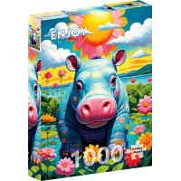ENJOY Puzzle Slniečkový hrošík 1000 dielikov