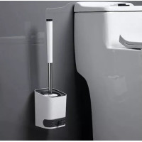 Silikónová WC kefa - biela/sivá