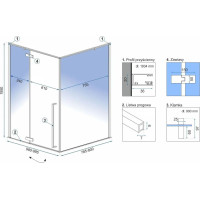 (KÓPIA) Sprchovací kút REA FARGO 80x100 - zlatý