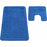 Súprava kúpeľňových predložiek s výrezom TÁŇA - greek - modrá