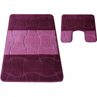 Súprava kúpeľňových predložiek s výrezom TÁŇA XL - tiles - fialová