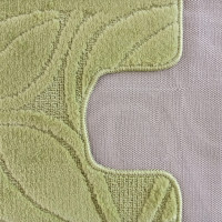 Súprava kúpeľňových predložiek s výrezom TÁŇA - flóra - zelená
