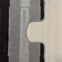 Súprava kúpeľňových predložiek s výrezom TÁŇA XL - lines - šedá