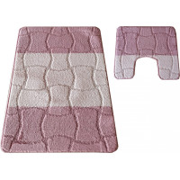 Súprava kúpeľňových predložiek s výrezom TÁŇA XL - tiles - staroružová