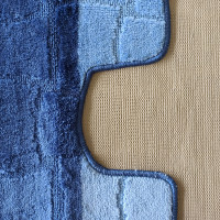 Súprava kúpeľňových predložiek s výrezom TÁŇA XL - tiles - modrá