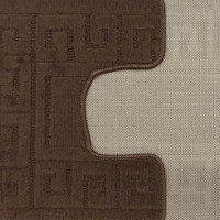 Súprava kúpeľňových predložiek s výrezom TÁŇA - greek - tmavo hnedá