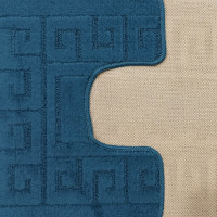 Súprava kúpeľňových predložiek s výrezom TÁŇA - greek - zelenomodrá