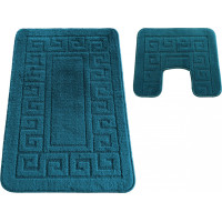 Súprava kúpeľňových predložiek s výrezom TÁŇA - greek - morská zelená