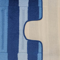 Súprava kúpeľňových predložiek s výrezom TÁŇA XL - lines - tmavo modrá