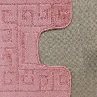 Súprava kúpeľňových predložiek s výrezom TÁŇA - greek - staroružová