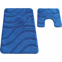 Súprava kúpeľňových predložiek s výrezom TÁŇA - symphony - tmavo modrá