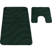 Súprava kúpeľňových predložiek s výrezom TÁŇA - symphony - tmavo zelená